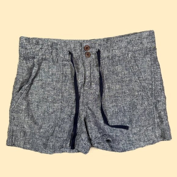 Patagonia Pants - Patagonia Gray High-Waist Linen-Blend Drawstring Shorts